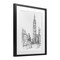 Stupell Industries Parisian Cityscape Sketch Framed Print Under Glass, design by Ethan Harper